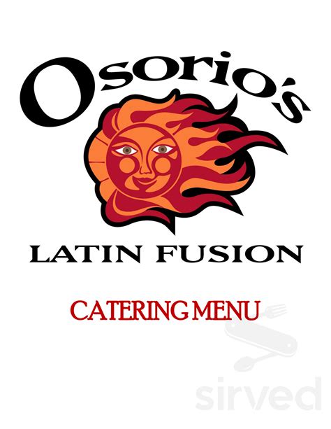 osorio's latin fusion menu